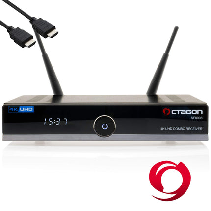 OCTAGON SF8008 Combo 4K DVB-S2X DVB-T2 Multistream UHD + tasuta EasyMouse HDMI-kaabel