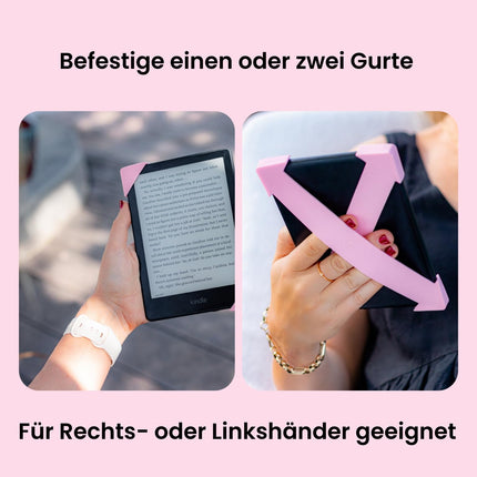 Kindle'i ja Kobo käepaela lisatarvik – Paperwhite 2024 ja 2021, Signature, Colorsoft – 2 rihma – Kerge käepide mugavaks lugemiseks – Suur – Sage