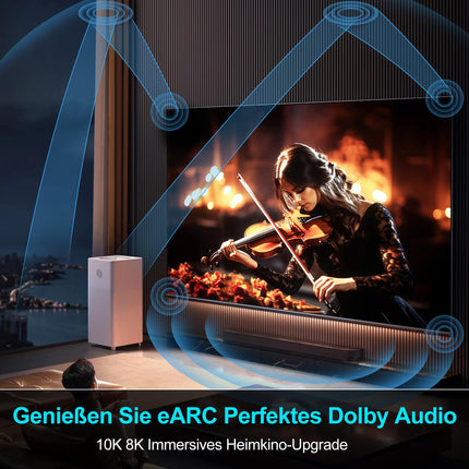 Sniokco 10K 8K HDMI 2.1 Cable 5 Meters, Certified 48Gbps Ultra High Speed ​​HDMI® Cable 0.01ms 4K 240Hz 165Hz 120Hz 8K 60Hz eARC Netflix HDCP 2.3 2.2 DTS:X HDR10+ TV Monitor Projector Roku PS5 X-box