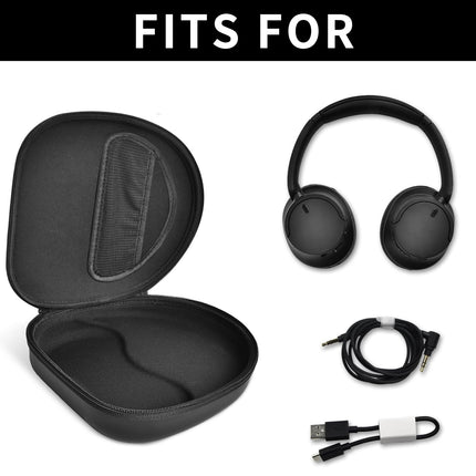 PAIYULE ümbris Sony WH-CH720N WH-CH520 WH-1000XM4 juhtmevabadele Bluetooth-kõrvaklappidele mürasummutusega, kõrvapealsed peakomplektid, kandekott, korraldaja, reisikoti tasku USB-kaabli jaoks (ainult karp), must
