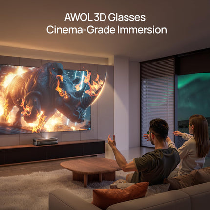 AWOL VISION DLP Link 3D-prillid, laetavad aktiivkatikuga prillid, ühilduvad AWOL VISION LTV-2500, LTV-3500, Vanish TV ja teiste DLP-Link 3D-projektoritega (2 tk komplektis)