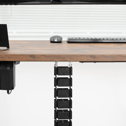 VIVO Vertebrae Cable Management Kit, Height-Adjustable Desk Quad Input Cable Organizer, Black, DESK-AC01C
