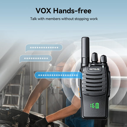 Retevis H777H raadiosaatja ekraanile, PMR-raadio laadimisalusega, kahesuunaline raadiokomplekt laetav TYPE-C, VOX professionaalne raadiosaatja, hädaabiraadio õues ja matkamiseks (must, 3 tk pakis)