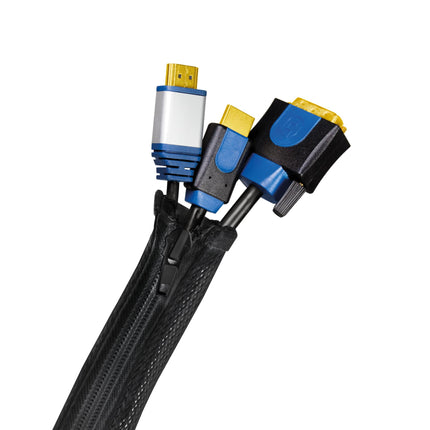 LogiLink KAB0082 - Kaablikanal lukuga, Ø 30 mm, värvus: must, 5 m