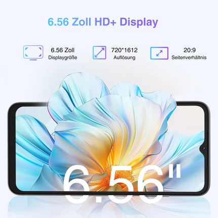 DOOGEE N55 nutitelefon ilma lepinguta Android 14-128GB+9GB /1TB mobiiltelefon ilma lepinguta, kaheksatuumaline 6.56" HD+ IPS 90Hz nutitelefon soodne, 5150mAh 13MP+8MP, kahe SIM-kaardiga 4G SIM-kaardita mobiiltelefonid, Face ID/GPS/OTG