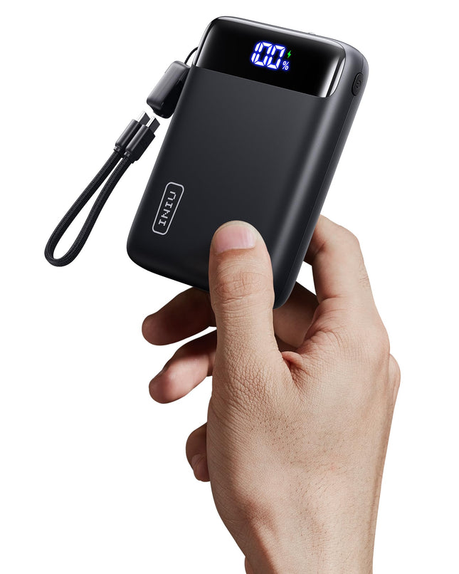 INIU välislaadija, 20000mAh minisuuruses 22,5W välislaadija (USB C sisend ja väljund), PD3.0 QC4.0 väline mobiiltelefoni aku taskulambiga, ühildub iPhone 16 15 14 13 Pro Max Samsung S24, iPadi jms-ga.