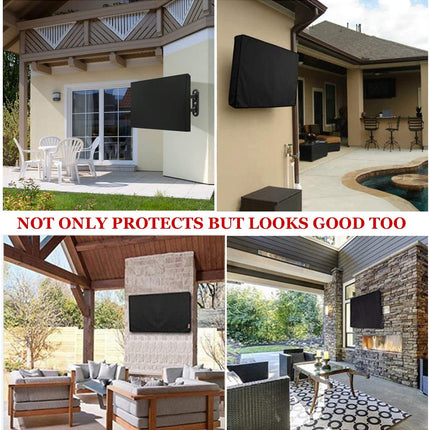 Coosoo Outdoor TV Cover, Waterproof, Universal Protector for LCD, LED, and Plasma TVs, Compatible with Standard Mounts, Built-in Remote Control Storage (50-52 inches)
