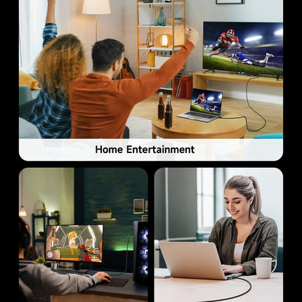 JSAUX 8K HDMI-kaabel 3 meetrit (2-pakendis) | 4K ja 8K HDMI 2.1 kaabel 48Gbps kiire HDMI | 4K@120Hz 144Hz, 8K@60Hz, HDCP 2.2 ja 2.3, HDR 10+, eARC ühildub monitori UHD teleri, PS5, PS4 Dolby Visioniga - must
