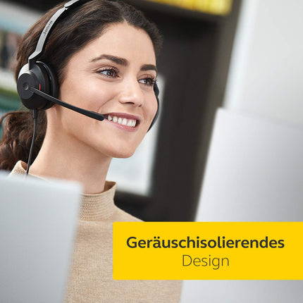 Jabra Evolve2 30 peakomplekt – stereo mürasummutavad kõrvaklapid – UC sertifitseeritud – kahe mikrofoniga kõnetehnoloogiaga – USB-C kaabel – must