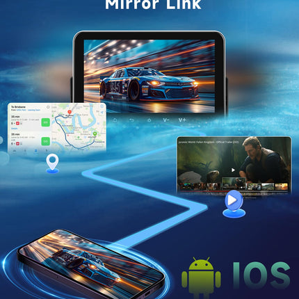 2G+32G juhtmevaba Carplay Android 13 autoraadio 1 DIN koos Android Auto Navi GPS WiFi 7-tolline puutetundliku ekraaniga autoraadio peegliühendusega Bluetooth FM-raadio USB/EQ/DAB/OBD/DVR Roolil juhtimine tahavaatekaamera
