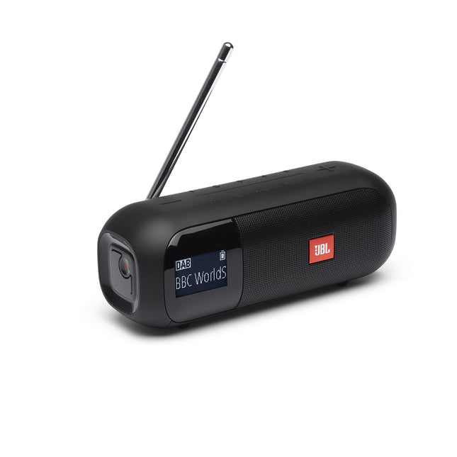 JBL Tuner 2 Radio Recorder in Black – Portable Bluetooth Speaker with MP3, DAB+ and FM Radio – Wireless Music Enjoyment of Up to 12 Hours