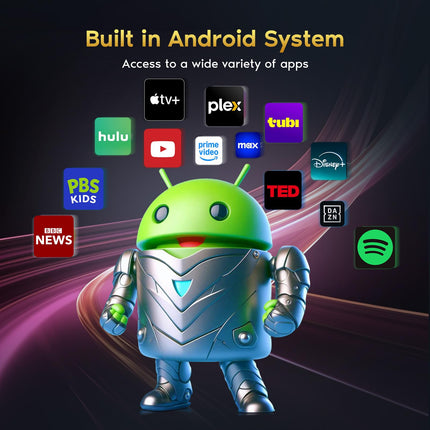 Miniprojektor Bullet-in Android OS-iga, automaatne trapetsikorrektsioon, kaasaskantav kodukino projektor, Full HD 1080P tugi, Bluetooth WiFi6, kaasaskantav nutikas videoprojektor telefoni/teleripulga/õue/sülearvuti jaoks