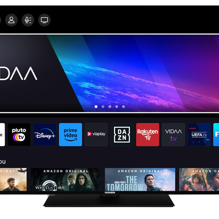 Telefunken TV 65-tolline nutiteler VIDAA XU65VP750M 4K UHD teler, HDR-teler Dolby Visioniga, kolmekordne tuuner ja 6-kuuline HD+ garantii, must LED-teler