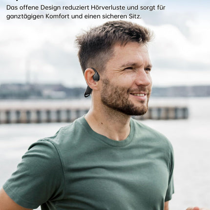 Yawlown ujumiskõrvaklapid, luujuhtivusega kõrvaklapid Bluetooth, IPX8 veekindlad 32 GB mäluga MP3-mängijaga, 10 tundi mänguaega, avatud kõrvaga spordikõrvaklapid ujumiseks ja jooksmiseks - mustad