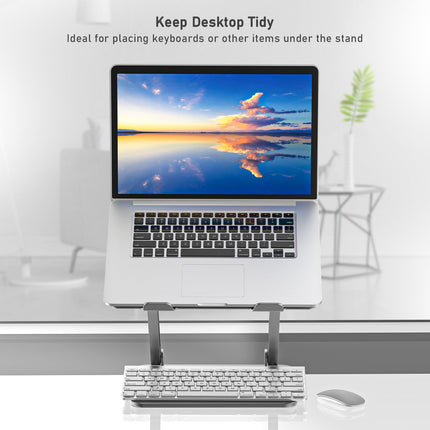 BoYata sülearvutialus, mitme nurga all ventilatsiooniavadega, reguleeritav sülearvutialus, ühildub sülearvutitega (11–15 tolli), sh MacBook Pro/Air, Dell, Samsung, HP (hall)