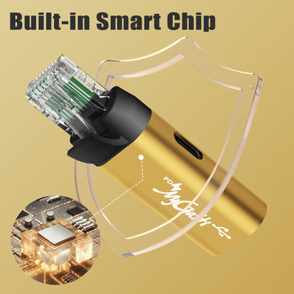 Mygatti USB C Etherneti adapter 100W PD liidesega/2 tk pakis, C-tüüpi emane - RJ45 isas, 1 Gbps, laadimine ja surfamine 2-ühes, kaasaskantav muundur, integreeritud nutikas kiip, ühildub arvuti ja sülearvutiga