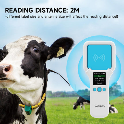 YANZEO SR300 UHF RFID-lugeja, 860 MHz – 960 MHz RFID-skanner, traadita Bluetooth-käeshoitav RFID-lugeja, UHF-sildilugeja rõivaste, jalatsite, juveelipoodide ja laovarude jaoks