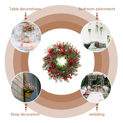 Christmas wreath door wreath berry wreath fir wreath wall wreath: berries Advent wreath berry garland window wreath artificial wreath door sign Christmas decoration living room wall decoration country house decoration