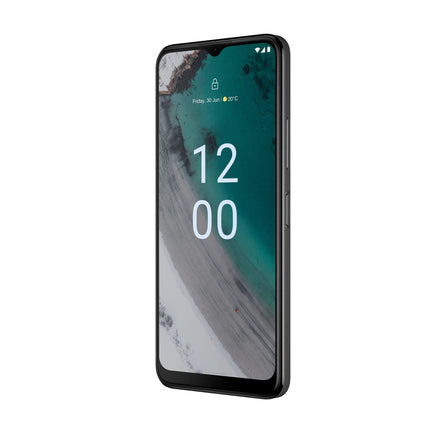 Nokia C32 6,5-tolline nutitelefon 3-päevase akueaga, 50/8MP kaameraga, IP52 sertifikaadiga, 3/64 GB salvestusruumiga, külgmise sõrmejäljelugeja ja näotuvastusega, Android 13 koos autoadapteriga - süsihall