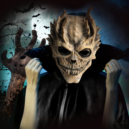 Yearsahrki koljumask - õuduskummituse halloweeni skeleti hirmutavate deemonite maskid - karnevalikostüüm cosplay lateksist rekvisiidid
