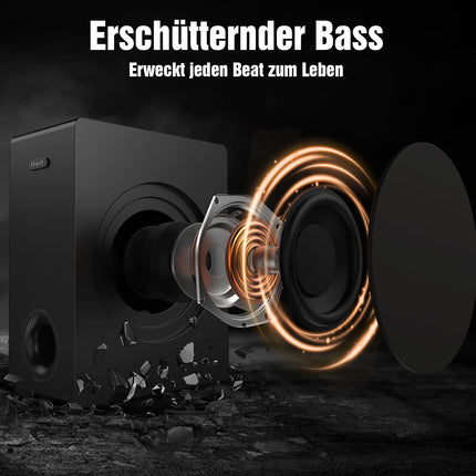 Hiwill 3.1.2-kanaliline Dolby Atmos heliriba teleri ruumilise heli jaoks, 5,25-tolline subwoofer, 2 üles suunatud, 2 küljele suunatud kõlarit, 400 W tippvõimsusega kodukino kõlarid, 3D-heliriba Bluetoothiga, eARC/ARC/Opt, Nimbus A312