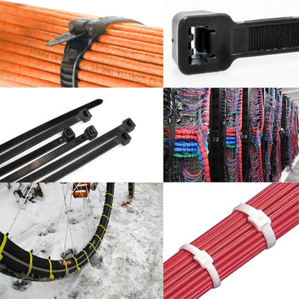 Heavy Duty 66cm Strong Large Black Cable Ties with 90.7kg Tensile Strength, 50 Pack, Long Lasting Nylon Cable Ties, Indoor/Outdoor, UV Resistant, High Quality Cable Ties