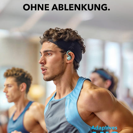 Soundcore by Anker Sport X20, juhtmevabad treeningkõrvaklapid, pööratavad ja pikendatavad kõrvakonksud, mürasummutus, sügav bass, IP68 veekindel, higikindel, tolmukindel, 48-tunnine mänguaeg, spordikõrvaklapid