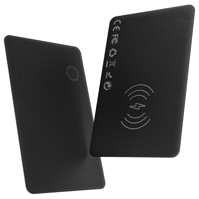 WAFTING Slim Wallet Tracker Card, Rechargeable Wallet Finder Compatible with Apple Find My App (iOS Only), Wallet Tracker for Travel Suitcase, Purse (2 Pack)