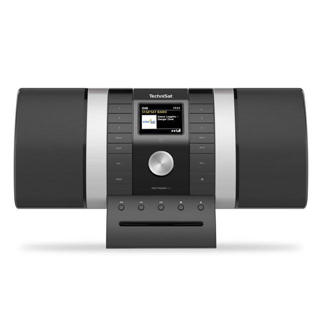 TechniSat MULTYRADIO 4.0 SE - internetiraadio (Wi-Fi raadio, DAB+, FM, Spotify, Bluetooth, CD-mängija, USB, värviline ekraan, 2 x 10-vatine stereokõlar) must/hõbedane