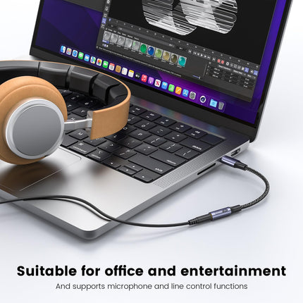 MOSWAG USB Type-C - 3,5 mm kõrvaklapipesa adapter, audio USB C - Aux adapter iPhone 16 Pro Max/16 Pro/16 Plus/16/15 Pro/15, Samsung Galaxy S24 S23 S22 S21 S20, Huawei, Pixel, iPad ja muu jaoks