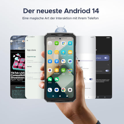 DOOGEE V40 5G õuenutitelefon lukustamata Android 14, Dimensity 7300, 32 GB + 512 GB õuenutitelefon, 8680 mAh/33 W, 6,78 tolli HD+ 120 Hz, 108 MP + 20 MP öönägemine, IP68/IP69K/NFC/Face ID