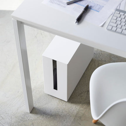 Yamazaki 5403 TOWER kaablikatted, valged, terasest, minimalistliku disainiga, 15 x 40 x 34,5 cm (P x L x K)