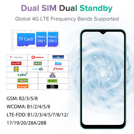 Ulefone Note 14 Smartphone without contract, 4G Android 12 Quad-core 16GB ROM 128GB Expandable 4500mAh with 8MP Camera 6.52 inch 3 Slots/Face ID/GPS/WiFi/FM/Large Font Dual SIM Black