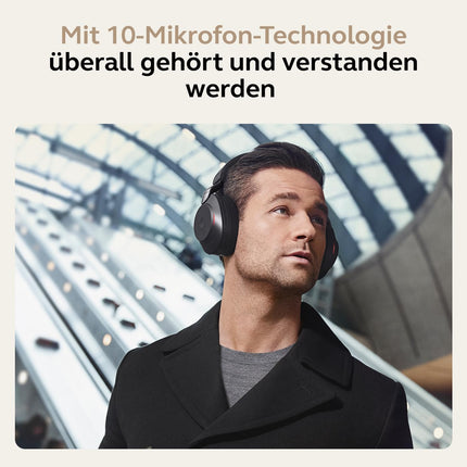 Jabra Evolve2 85 juhtmevabad arvutipeakomplektid – mürasummutavad Microsoft Teamsi sertifitseeritud stereokõrvaklapid pika tööeaga akuga – USB-A Bluetooth-adapter – must