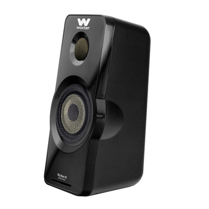 Woxter Big Bass 95 - multimeedia stereokõlarid, 20 W, võimsad, 3,5 mm pesa, nupud ja AUX-ühendused ning CASCOS eel-klaverikomplekt arvutitele/nutitelefonidele ja mängukonsoolidele, must