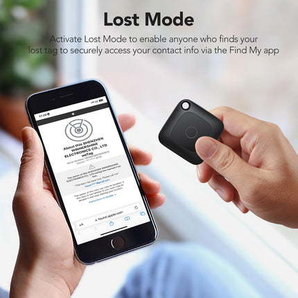 Hoxe Air Tracker Tag, Smart Tag Key Finder Compatible with Apple Find My (iOS Only), Smart Finder for Keys/Suitcase/Luggage, Loud Beep, Worldwide Tracking, Replaceable Battery, 2 Pack