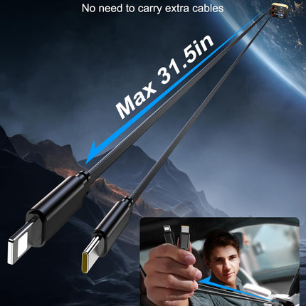 Gritin 4 in 1 USB C Cigarette Lighter, 69W Car Charger Adapter with Voltage Display &amp; Adaptive Charging Technology, USB Fast Charger for iPhone 16/15/14/iPad/Galaxy/Android etc. - Yellow