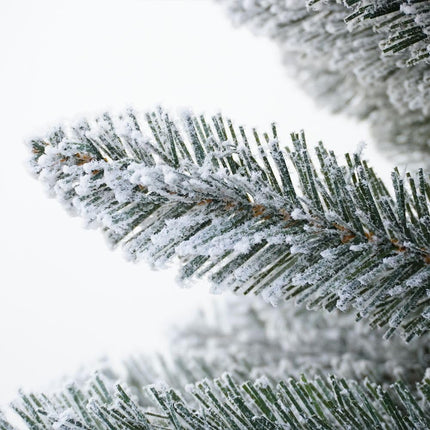 Christmas tree narrow, snow-covered pine, 210 cm, superfult, realistic, opening umbrella diameter 76 cm (snow-covered)