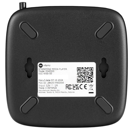 MAG 555 originaalne Infomiri ja hb-digital 4K HDR multimeediamängija-vastuvõtja HDR koos Google Assistant, Netflixi, Prime Video, Disney+, YouTube'i ja Dolby Atmosega