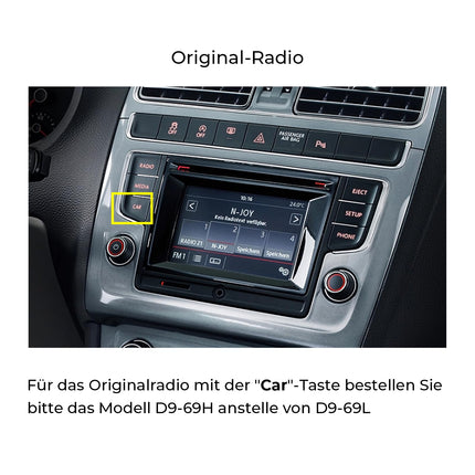 DYNAVIN Android autoraadio ja navigatsioonisüsteem VW Polo 2009-2014 jaoks, 9-tolline originaalraadio juhtmevaba Carplay ja Android Autoga | Head-up ekraan | Sisaldab DAB+: D9-69L Premium Flex