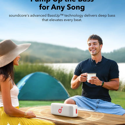 Soundcore Select 2S, portable Bluetooth speaker with 20W stereo sound, BassUp™ technology, 16h playback, wireless stereo pairing and IPX7 water protection (Refurbished)