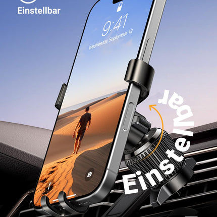UGREEN autotelefoni hoidik [Upgrade Bomproof Air Vent Hook] nutitelefoni hoidik õhuavade jaoks, ühildub iPhone 16 15 14 13 Pro Max, Galaxy S23 S22 S21, Mate 60 Pro jne-ga (must)