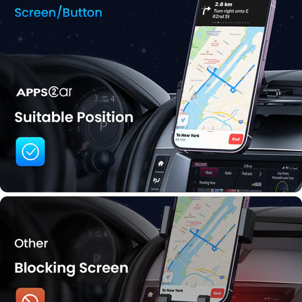 APPS2Car Magsafe CD Player Phone Mount [17 Strong Magnets] Magnetic CD Phone Holder for Car, Hands-Free Car Mount Compatible with iPhone 16, 15, 14, 13, 12 Pro Max Mini Plus, MagSafe Case