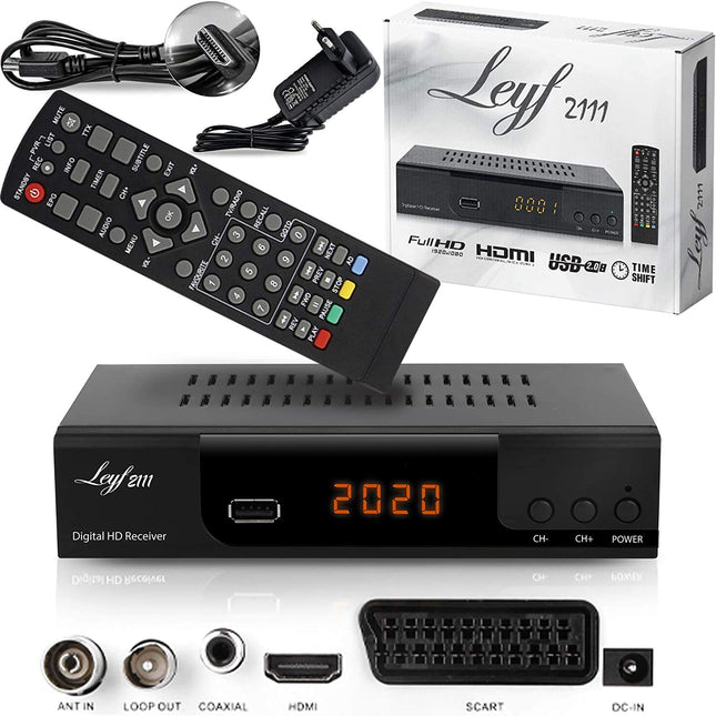 HD-line kaabelvastuvõtja kaabelvastuvõtja digitaalse kaabeltelevisiooni vastuvõtja - DVB-C (HDTV, DVB-C / C2, DVB-T/T2, HDMI, SCART, USB 2.0) + HDMI-kaabel (vastuvõtja)