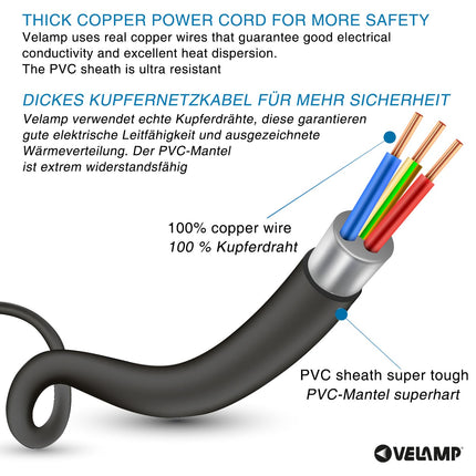 Velamp kaablitrummel 40m, kaablirull 4 pistikupesaga, H05VV-F 3G1.5mm2.