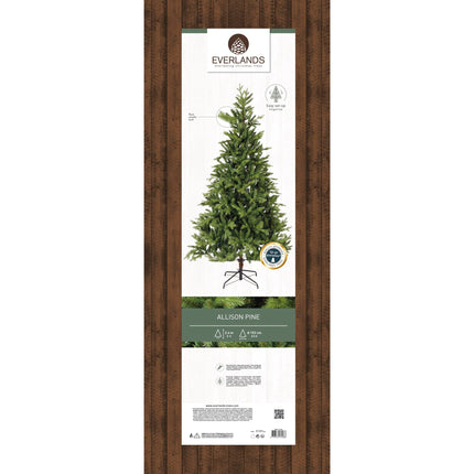 Everlands_Allison Pine_Árbol de Navidad Artificial_240cm_aspecto Natural_Pie estable de Metal_2386 punkti PVC-st ja PE_läbimõõt 152cm