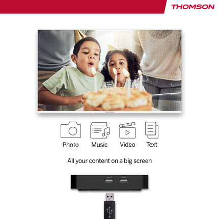 THOMSON Streaming Box 240 | Google TV | 4K UHD | Google Assistant | Google Cast | WiFi | Bluetooth 5.0 | HDMI 2.1 | Dolby Atmos | Dolby Digital+ | HDR10 | 2 GB RAM | 8 GB salvestusruumi