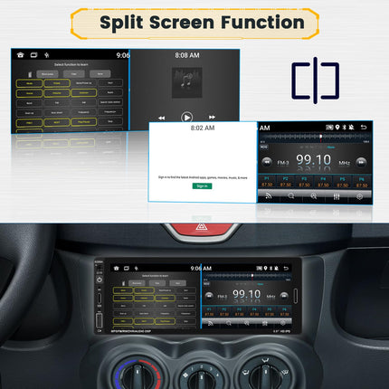 [2+64G] Hikity Android 13 autoraadio 1 DIN juhtmevaba Carplay Android Auto navigatsiooniga GPS 6,9-tolline puutetundlik ekraan Bluetooth Mirror Link FM/RDS EQ WiFi USB Type-C tahavaatekaamera