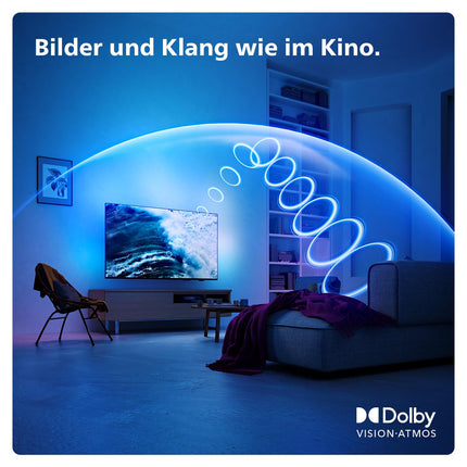 Philips Ambilight The Xtra 75PML9009 4K Quantum Dot MiniLED nutiteler - 75-tolline ekraan P5 Perfect Picture Engine Ultra HD, Titan OS, Dolby Vision ja Dolby Atmos Soundiga - antratsiithall