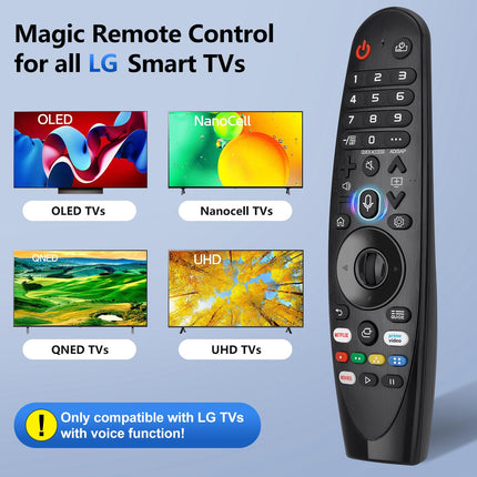 for LG TV remote control, for LG Magic Remote Original, compatible with AKB75855501 MR19BA MR20GA MR21GA MR22GN MR23GA with pointer and voice function